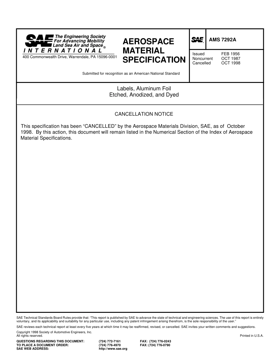SAE AMS 7292A-1998.pdf_第2页