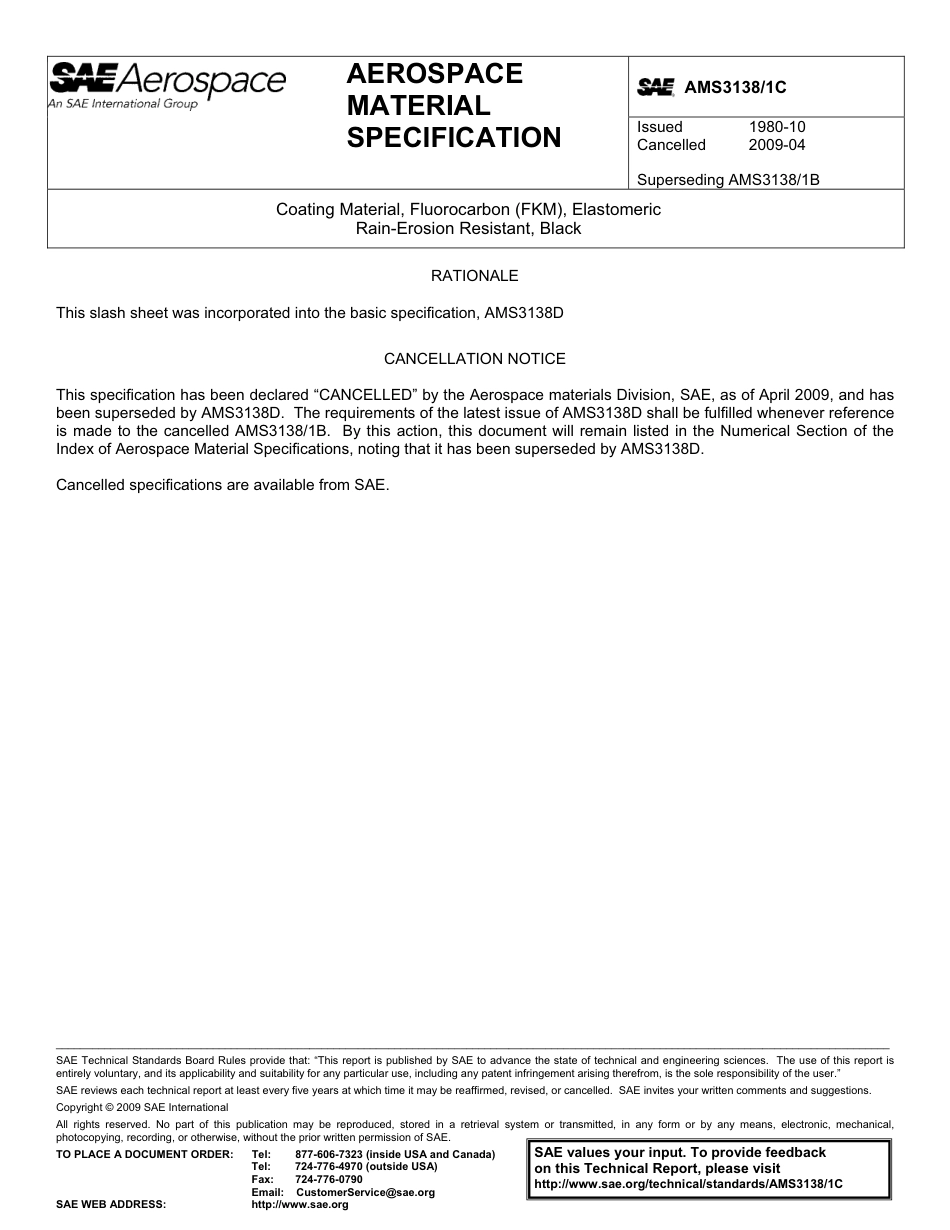 SAE AMS 3138-1C-2009.pdf_第1页