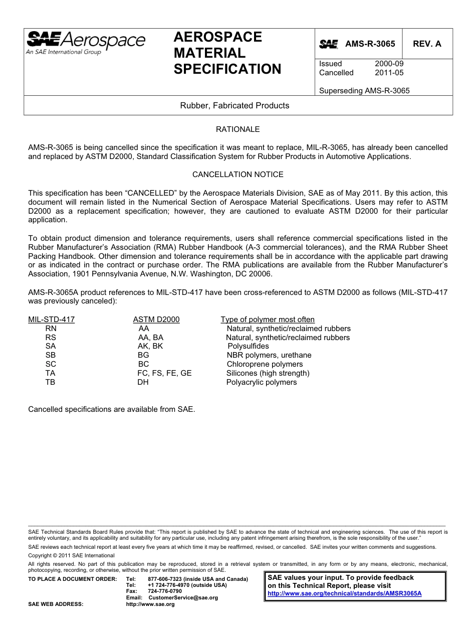 SAE AMS-R-3065A-2011.pdf_第1页