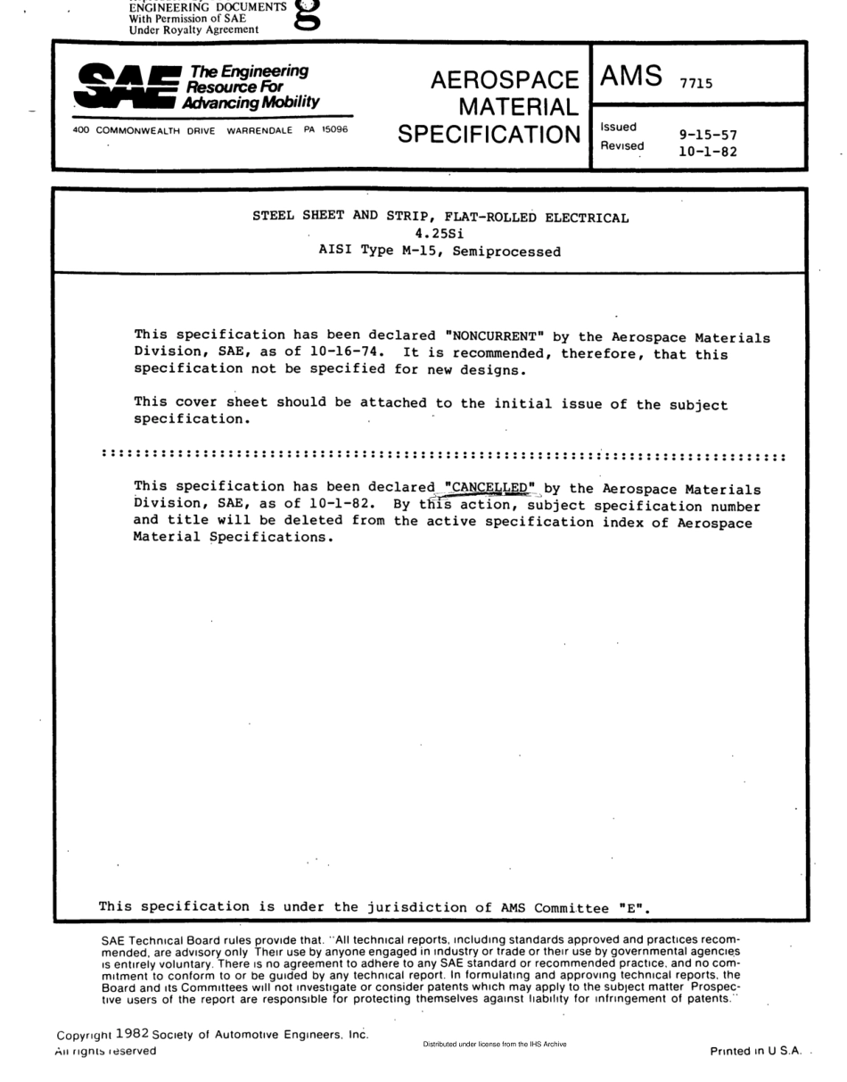 SAE AMS 7715-1982 scan.pdf_第1页