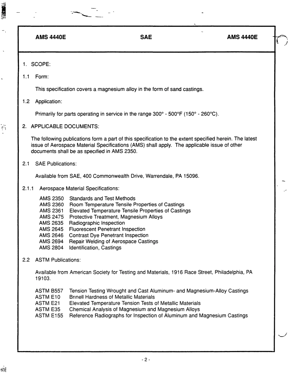 SAE AMS 4440E-1999 scan.pdf_第2页