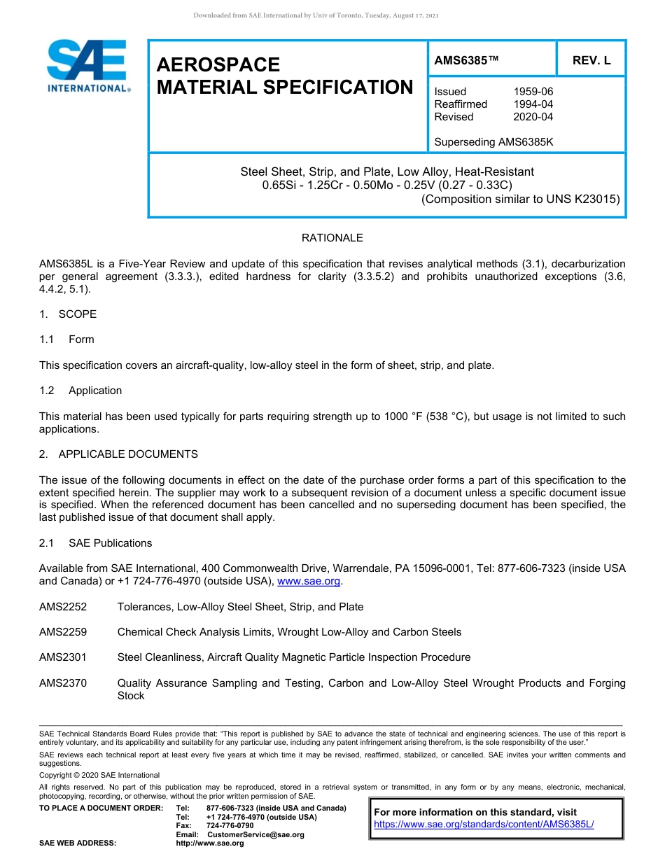SAE AMS 6385L-2020.pdf_第1页