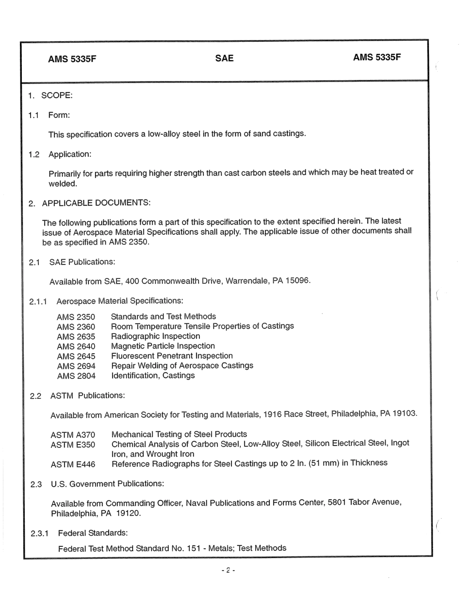 SAE AMS 5335F-2001 scan.pdf_第2页