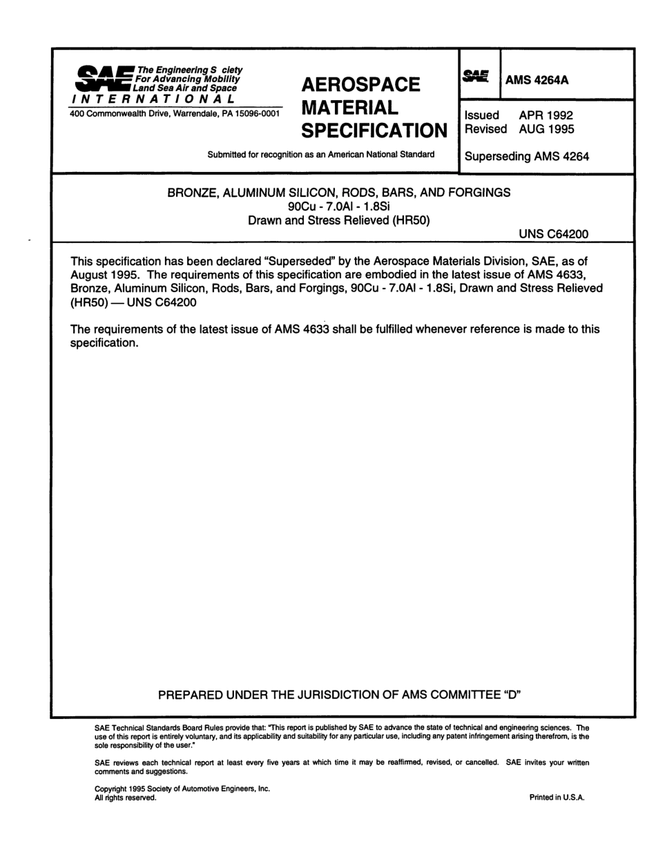 SAE AMS 4264A-1995 scan.pdf_第1页