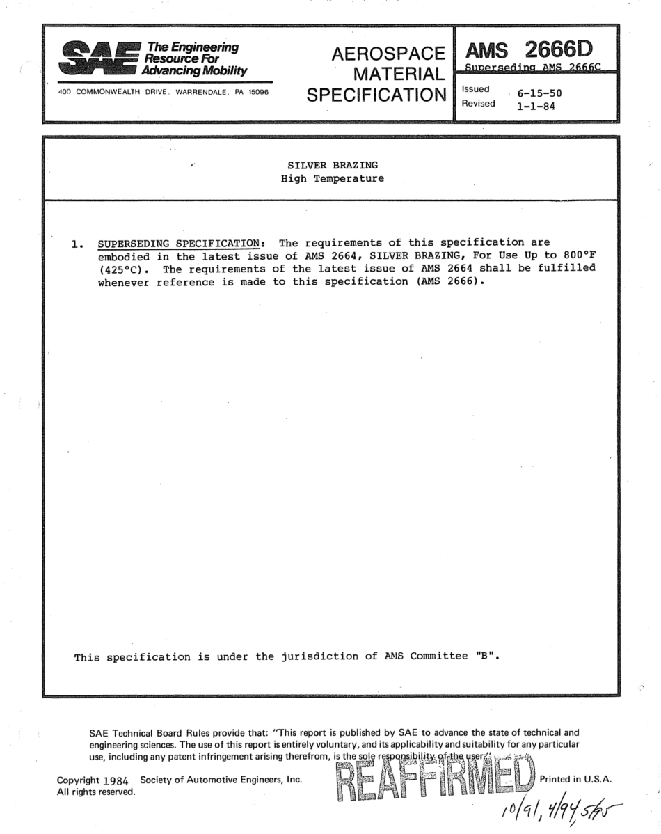 SAE AMS 2666D-1984 scan.pdf_第1页