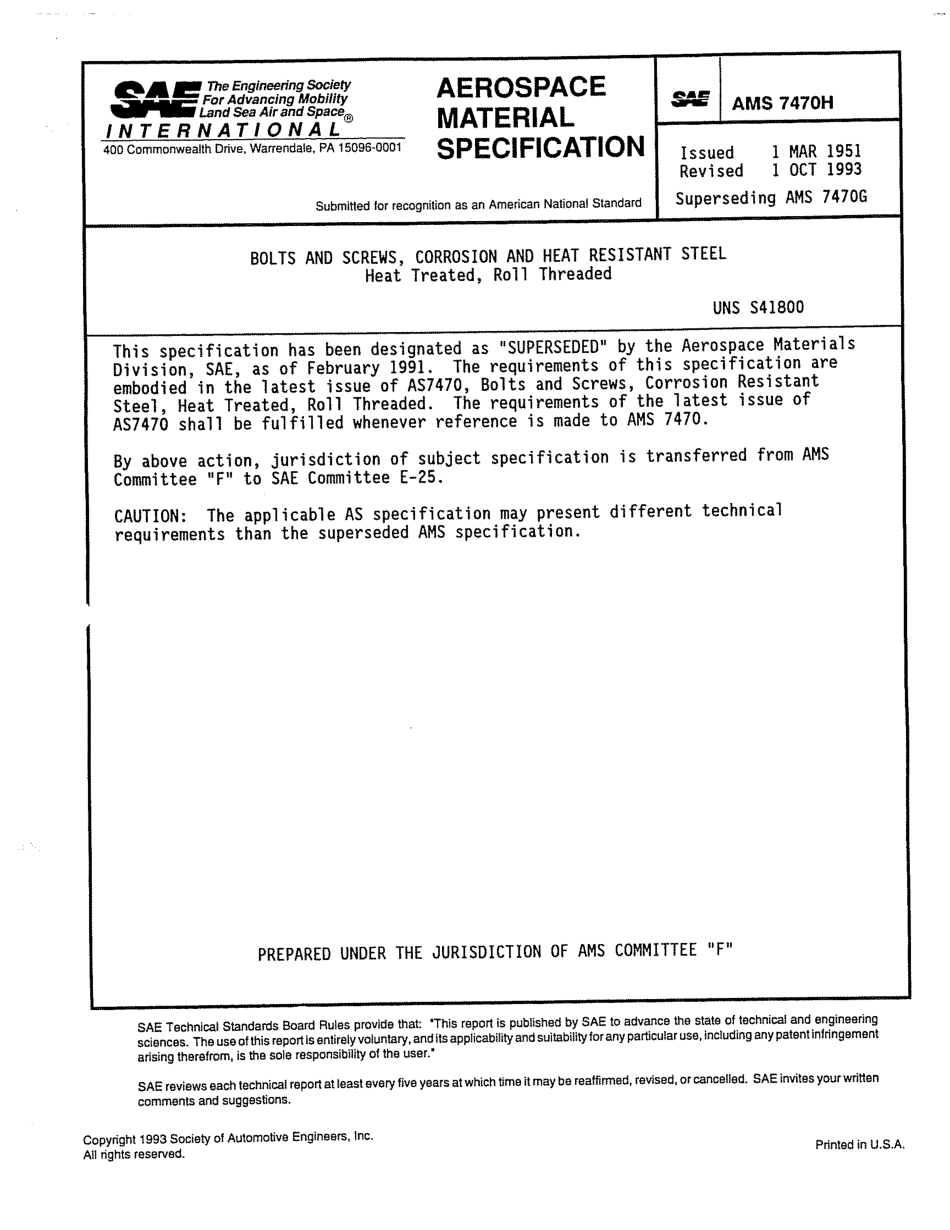 SAE AMS 7470H-1993 scan.pdf_第1页