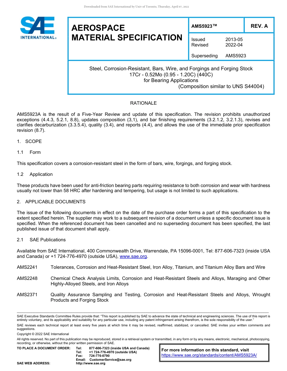 SAE AMS 5923A-2022.pdf_第1页
