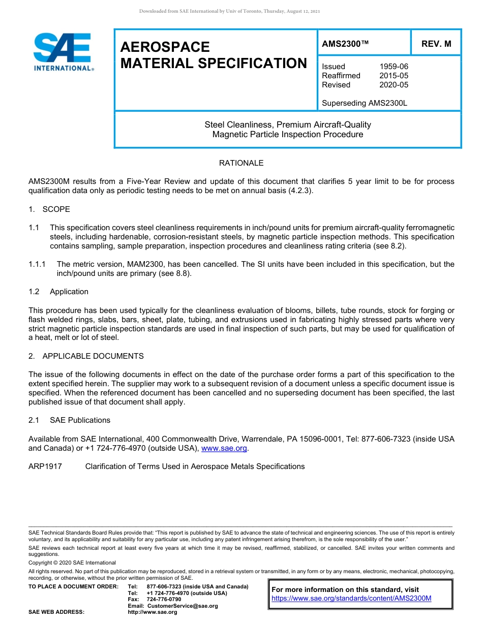 SAE AMS 2300M-2020.pdf_第1页