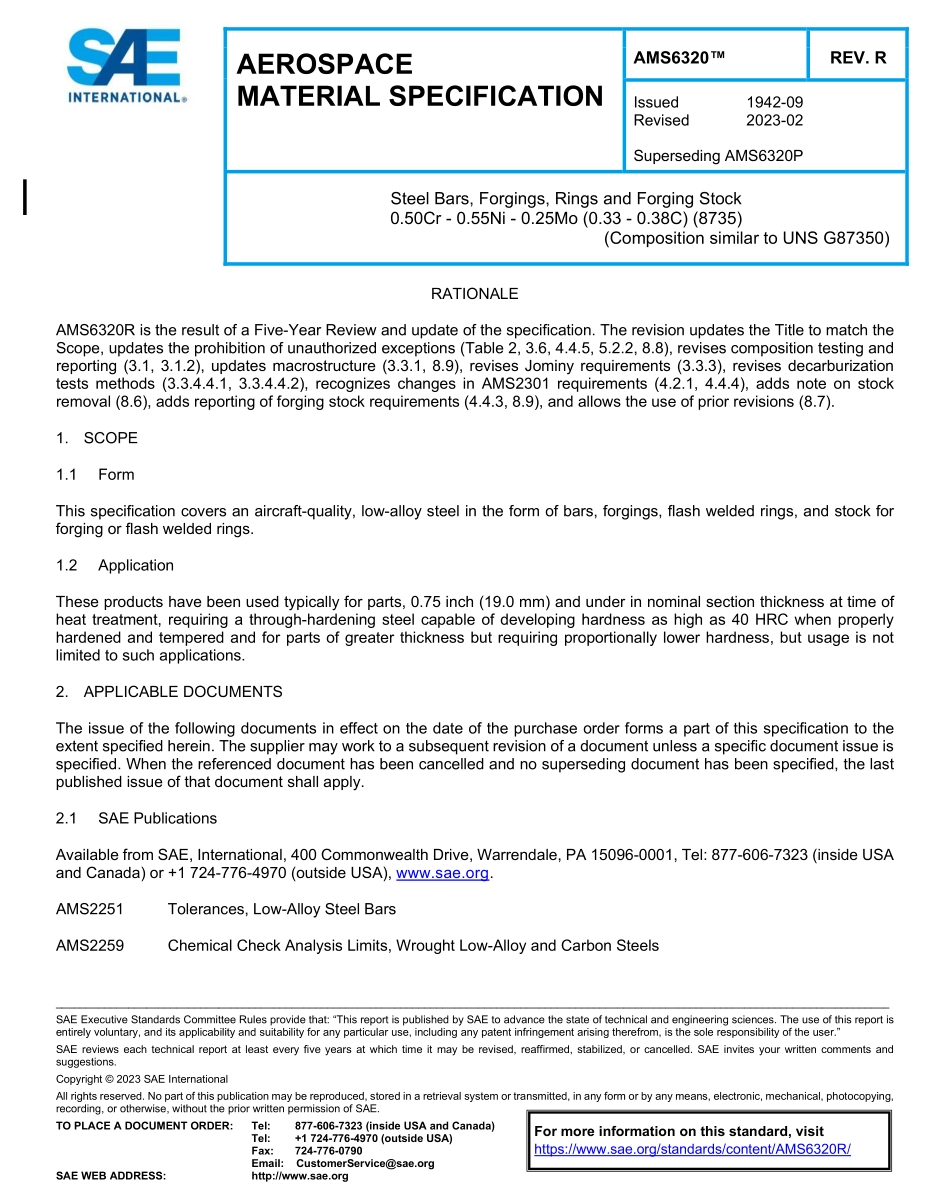 SAE AMS 6320R-2023.pdf_第1页