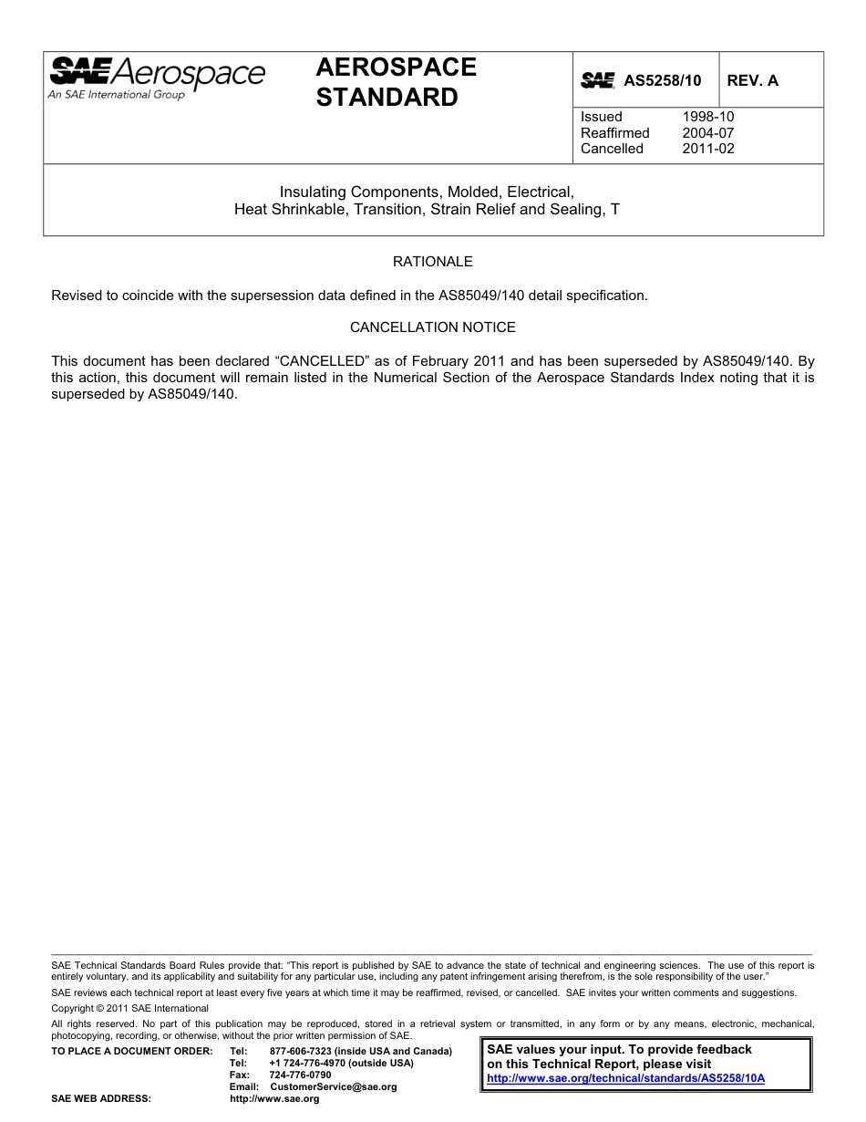 SAE AS5258-10a-2011.pdf_第1页