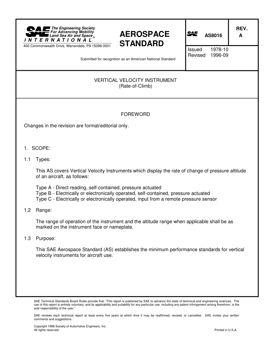 SAE AS8016a-1996.pdf_第1页
