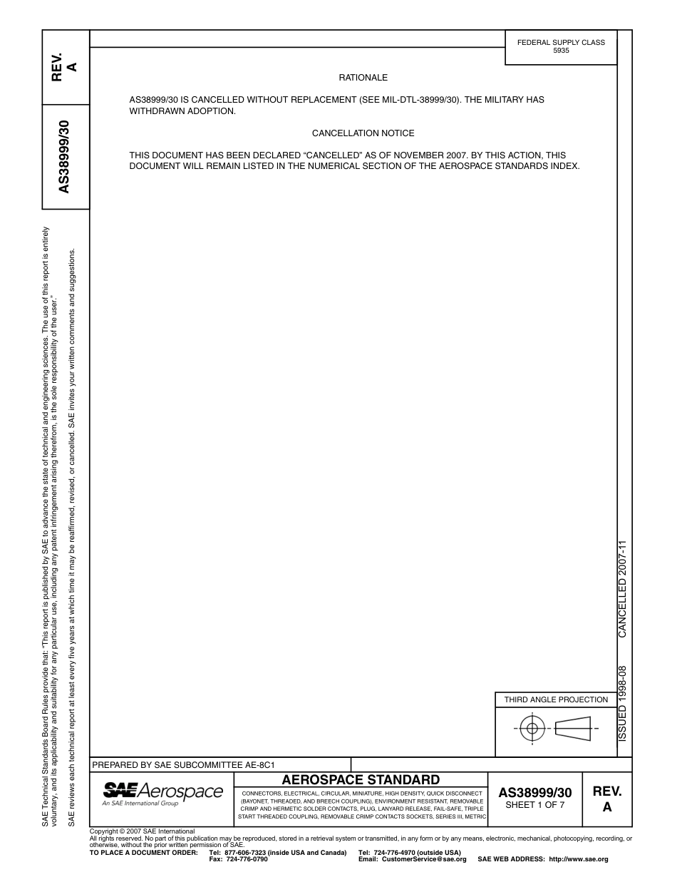 SAE AS38999-30A-2007.pdf_第1页