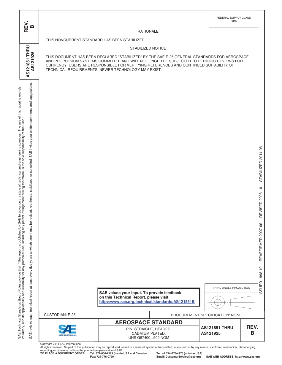 SAE AS121851B - AS121925B-2014.pdf_第1页