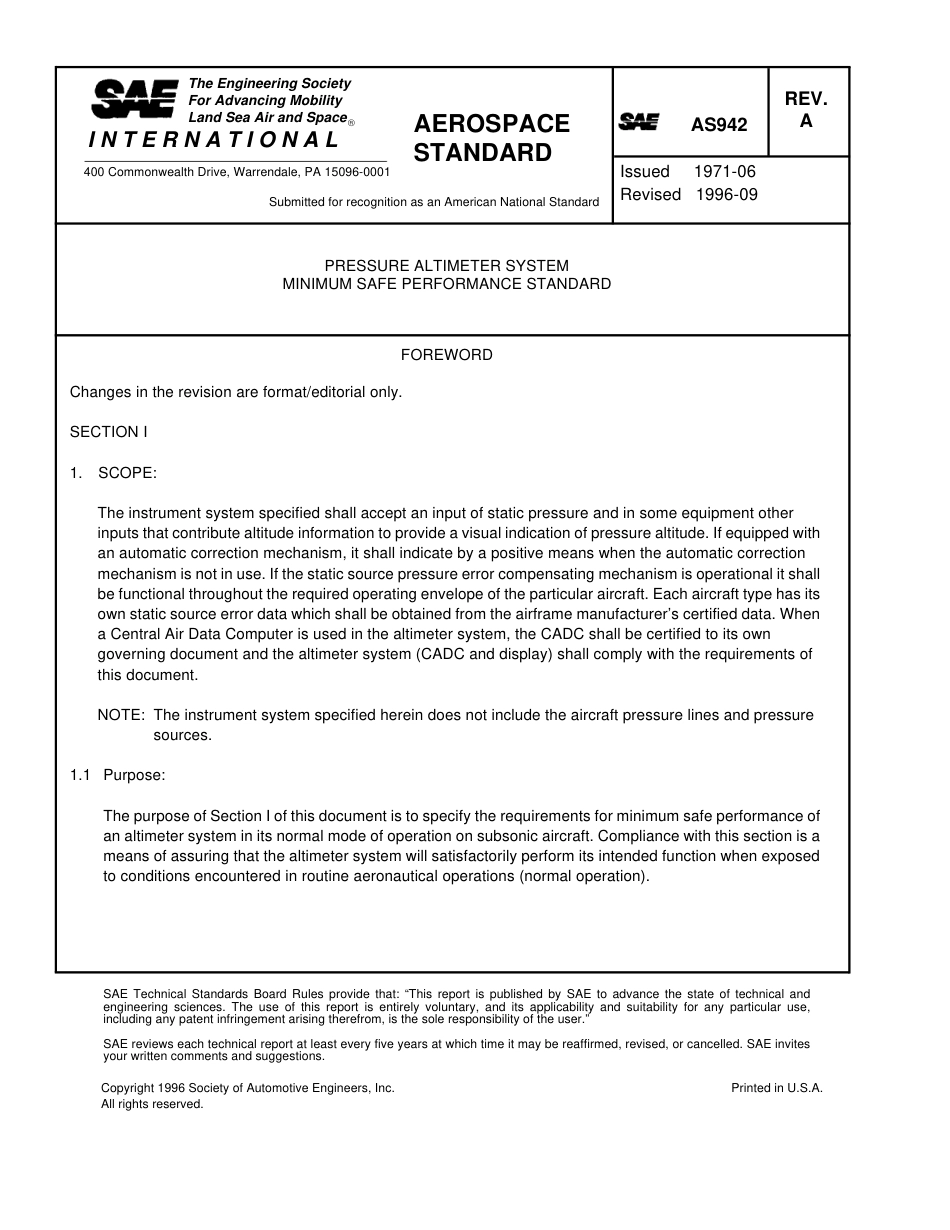 SAE AS942A-1996.pdf_第1页