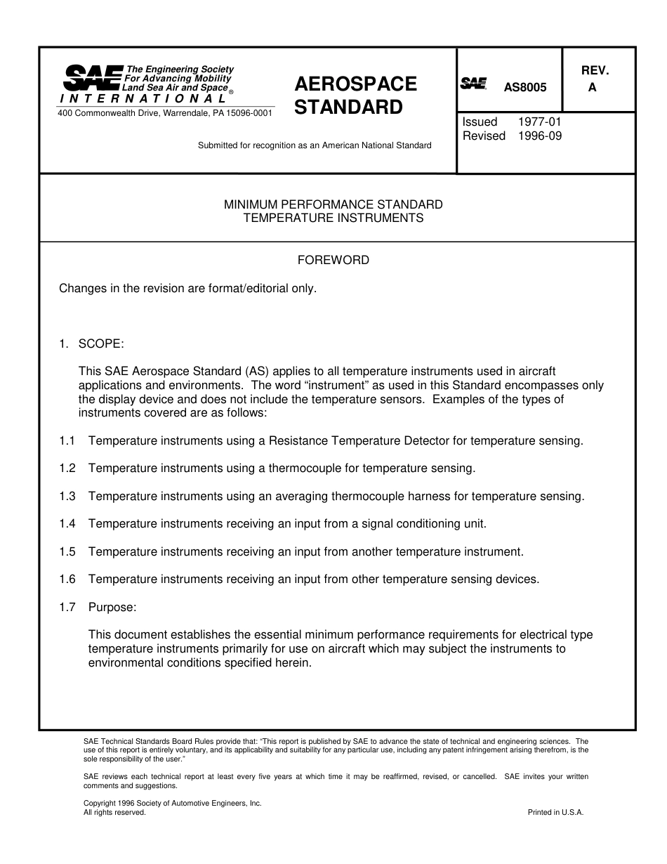 SAE AS8005a-1996.pdf_第1页