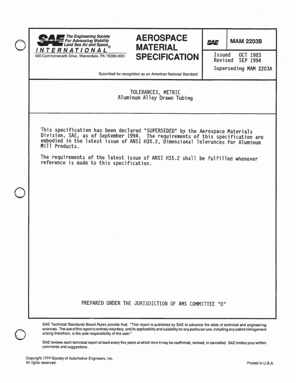 SAE MAM 2203B-1994 scan.pdf_第1页