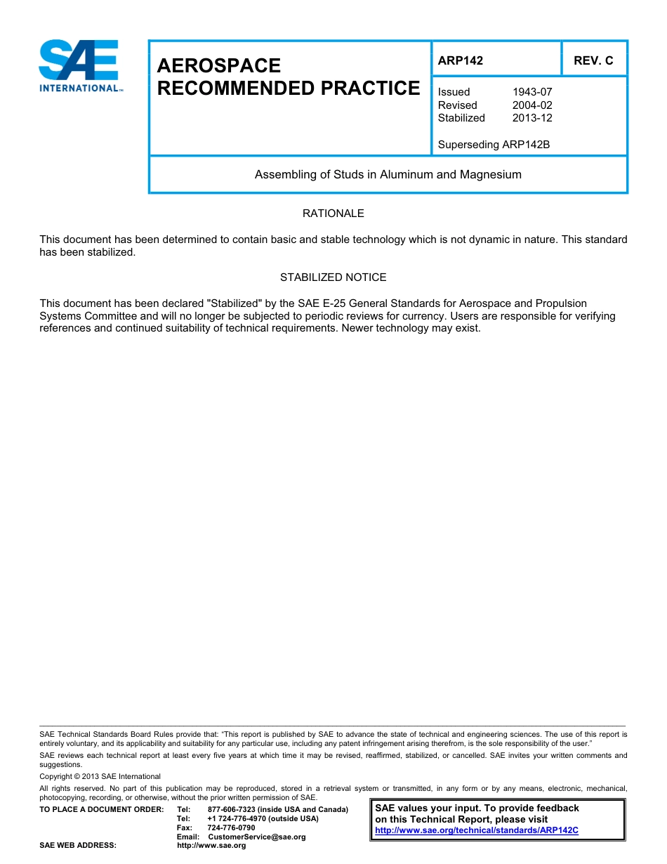 SAE ARP 142C-2013.pdf_第1页