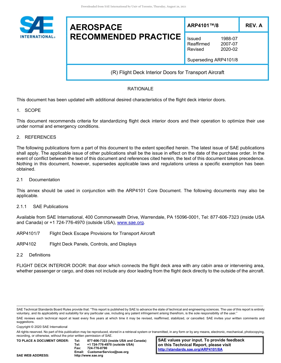 SAE ARP 4101-8A-2020.pdf_第1页