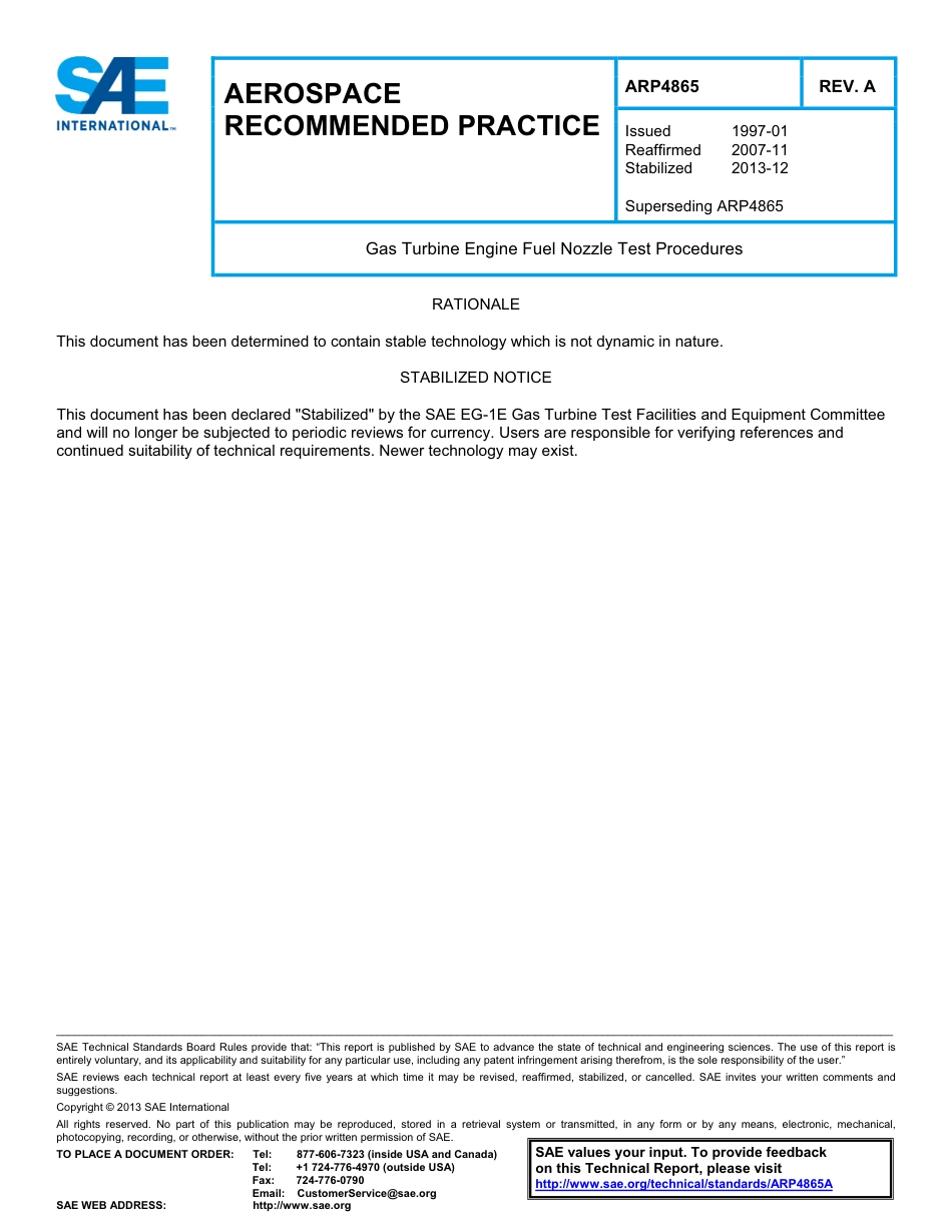 SAE ARP 4865A-2013.pdf_第1页