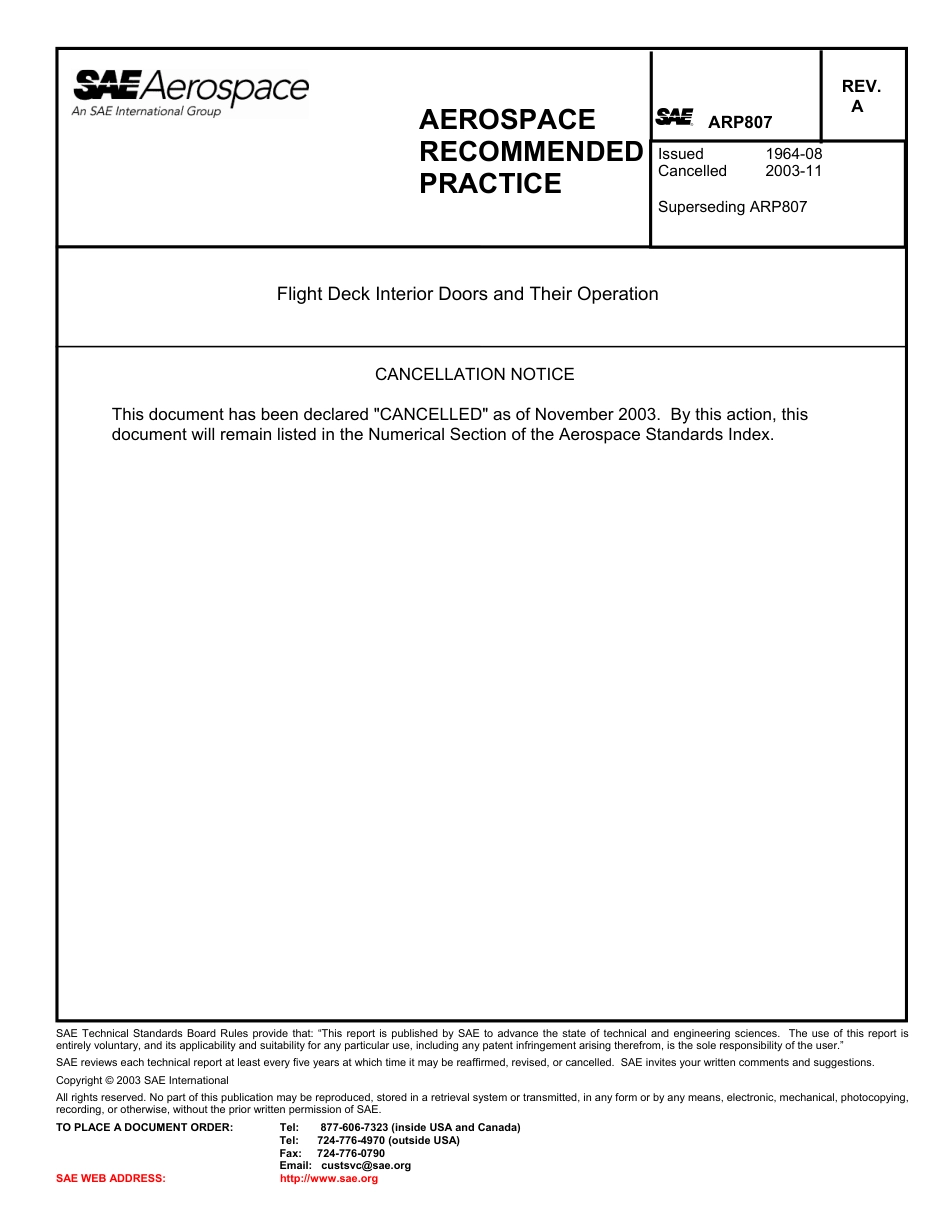 SAE ARP 807A-2003.pdf_第1页