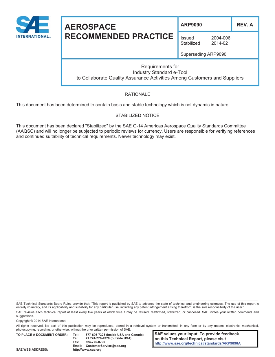 SAE ARP 9090A-2014.pdf_第1页