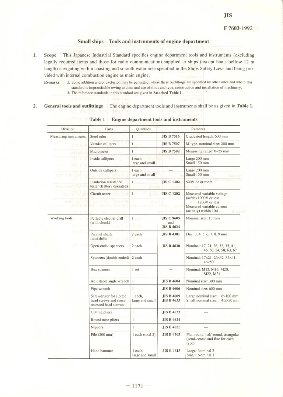 JIS F 7603-1992 scan.pdf_第1页