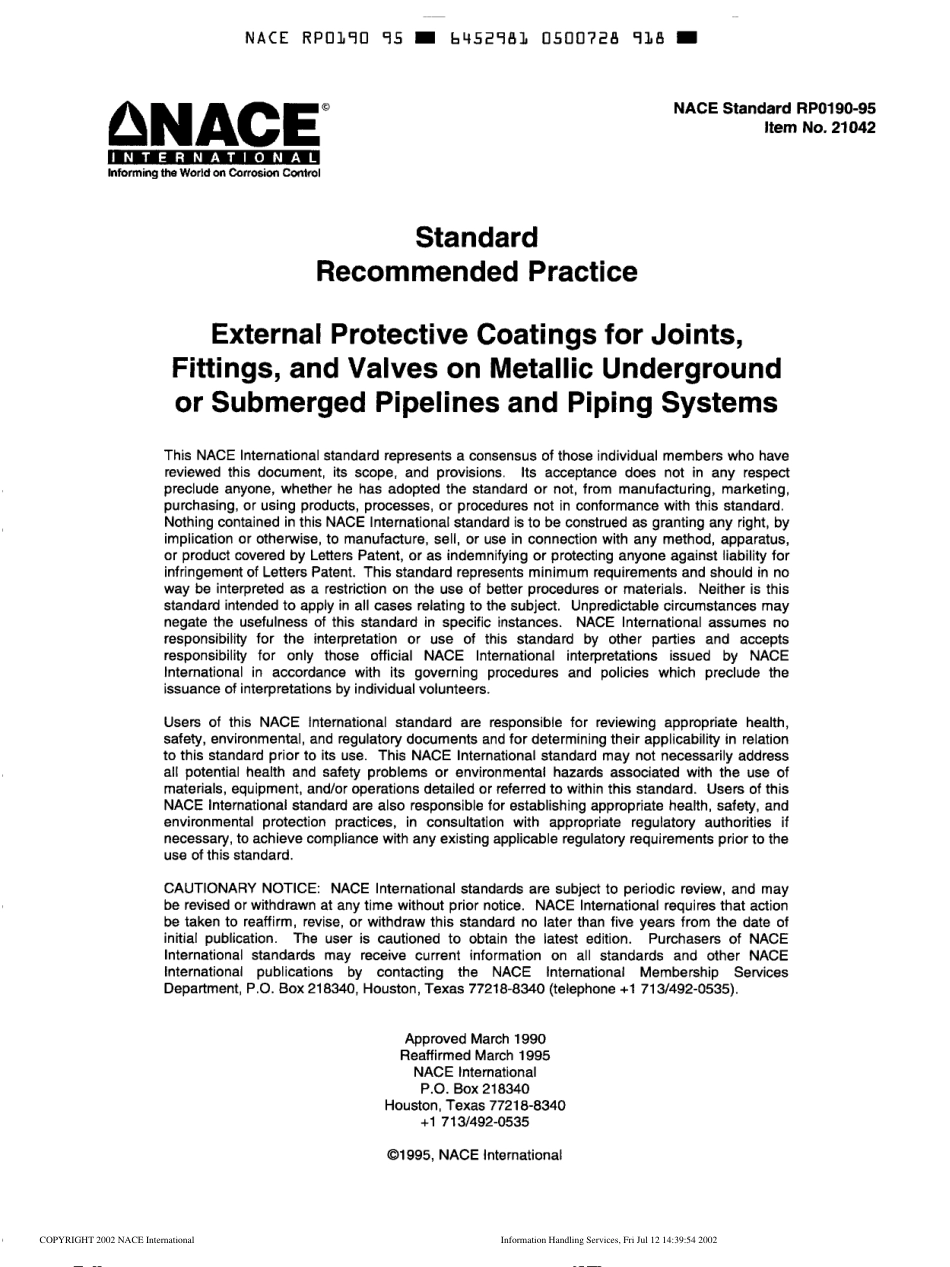 NACE RP0190-1995.pdf_第1页