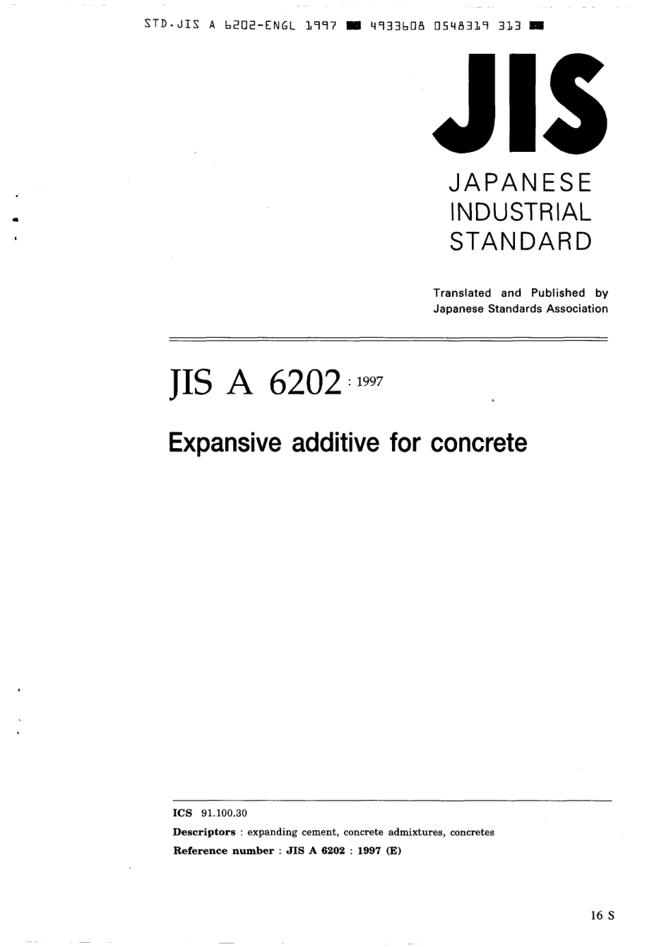 JIS A 6202-1997 scan.pdf_第1页