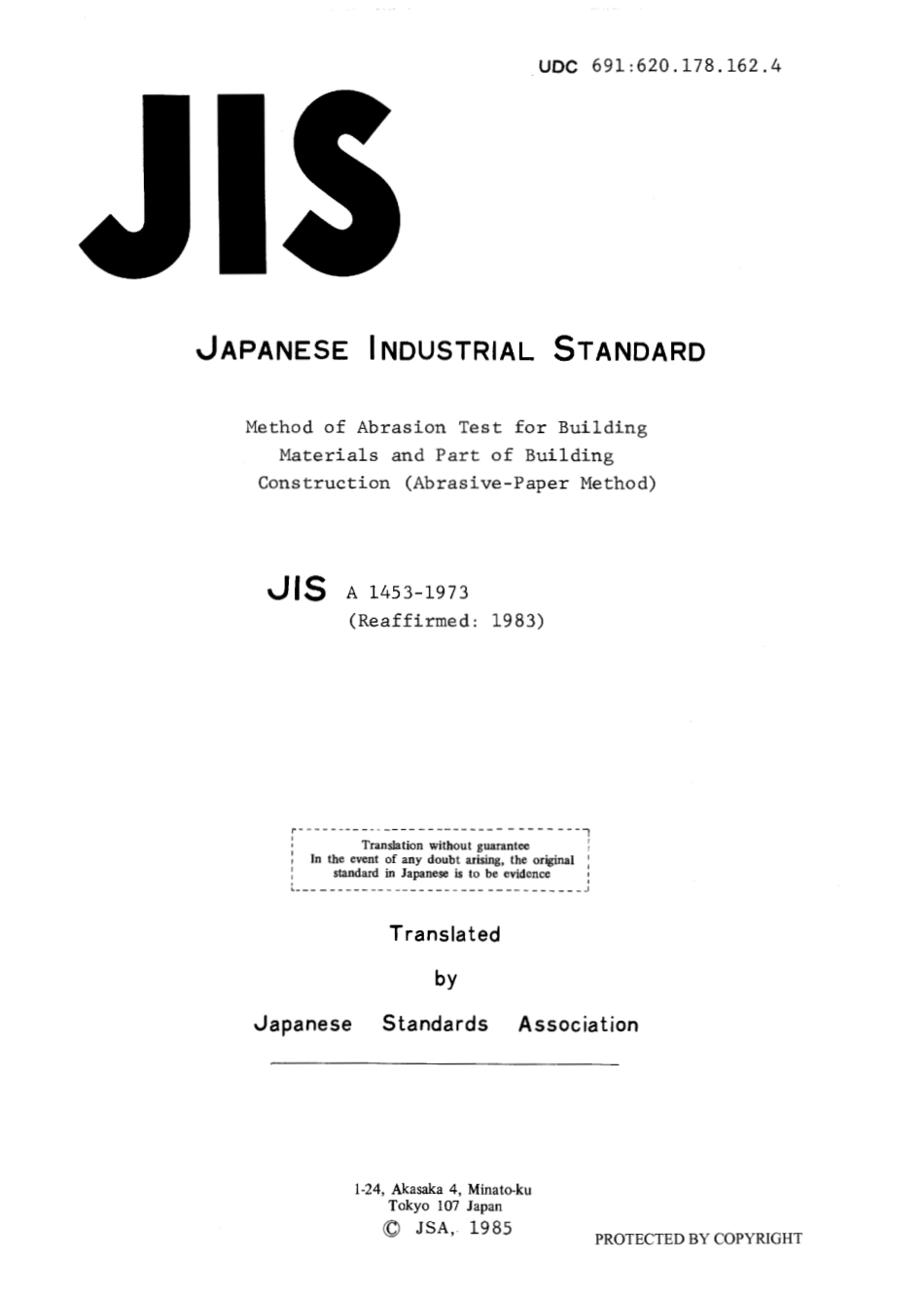 JIS A 1453-1973 (1983).pdf_第1页