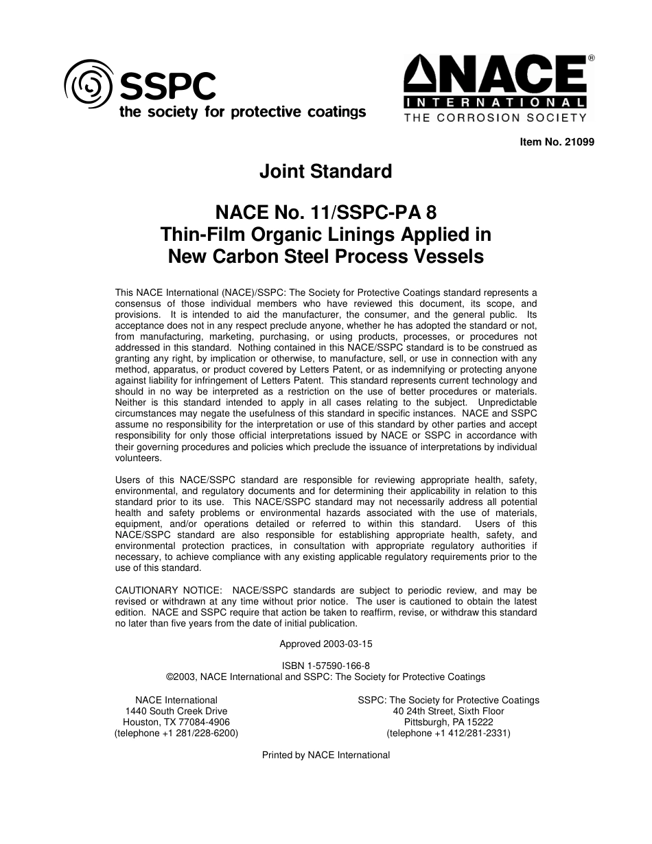 NACE No.11 SSPC-PA 8 2003.pdf_第1页