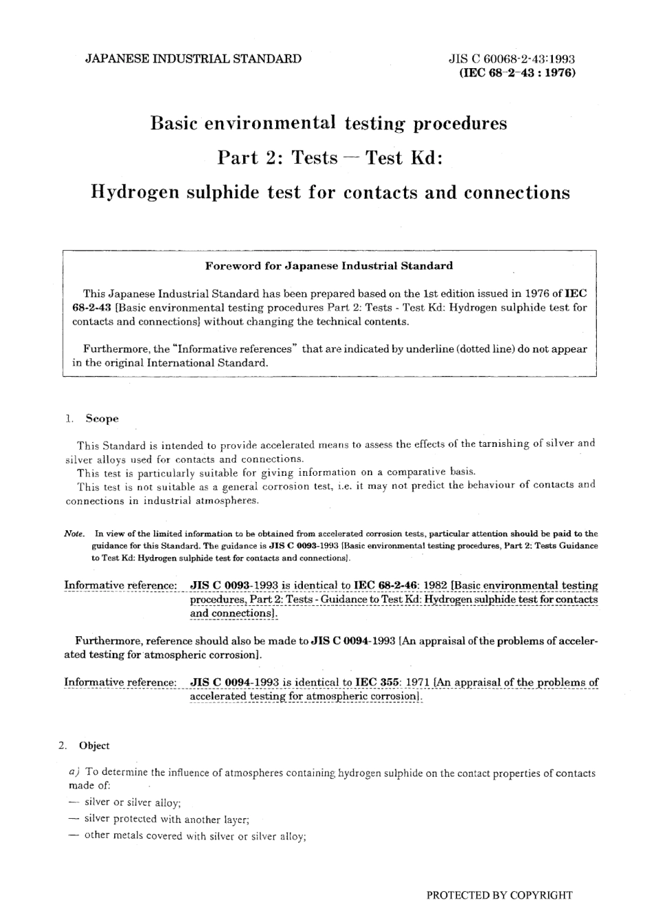 JIS C 60068-2-43-1993 (JIS C 0092-1993).pdf_第3页