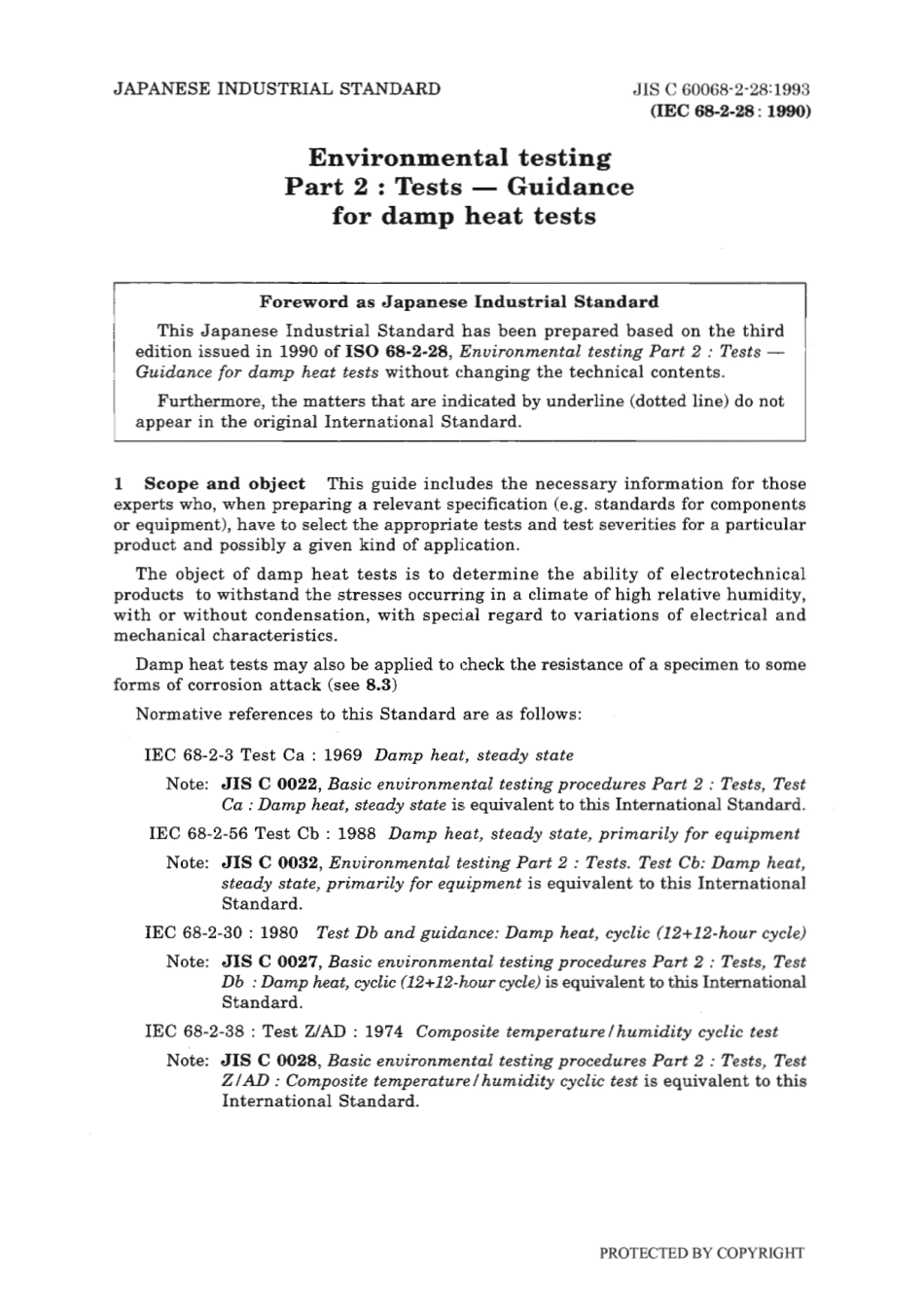 JIS C 60068-2-28-1993 (JIS C 0033-1993) scan.pdf_第3页