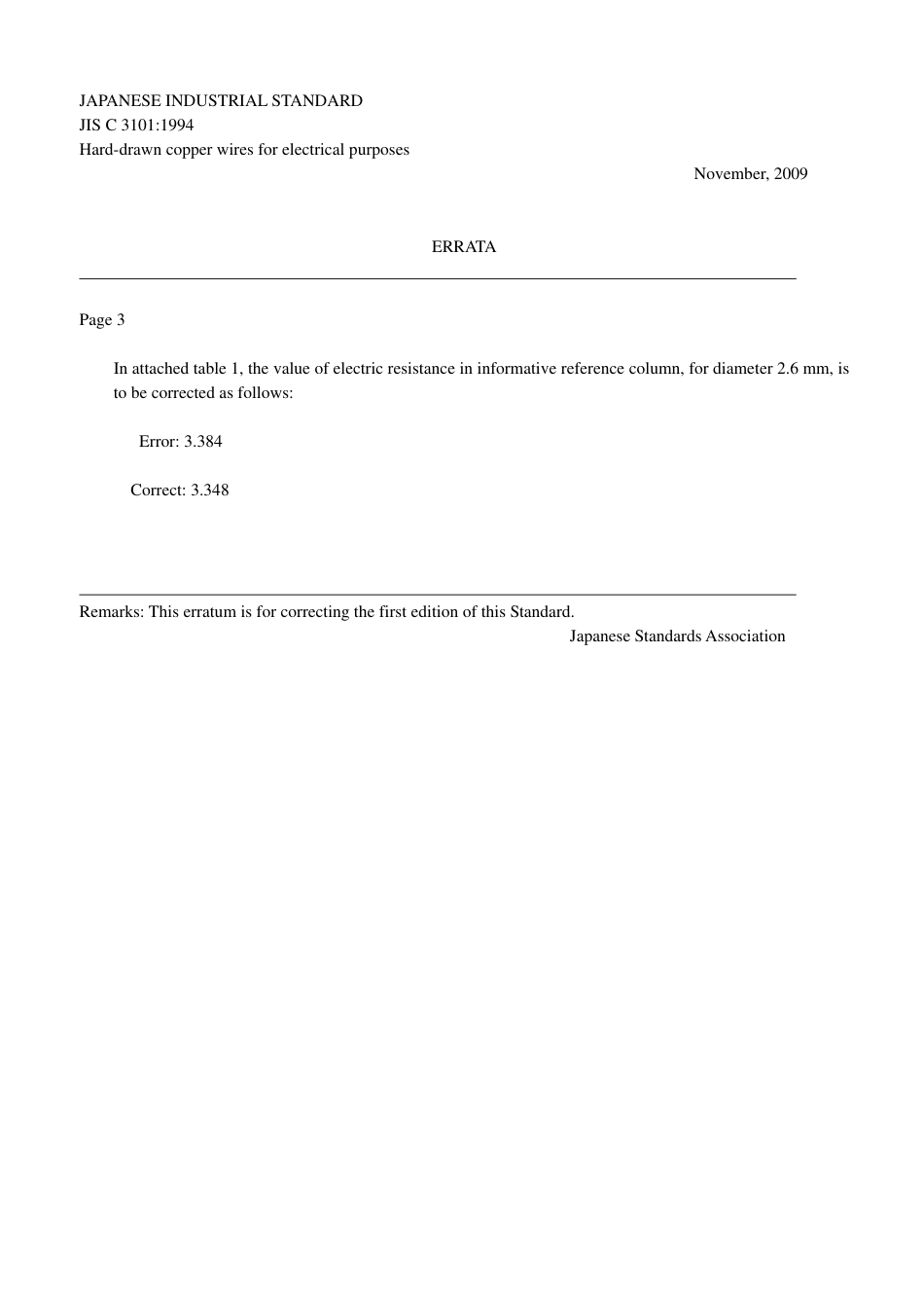JIS C 3101-1994 errata 2009.pdf_第1页