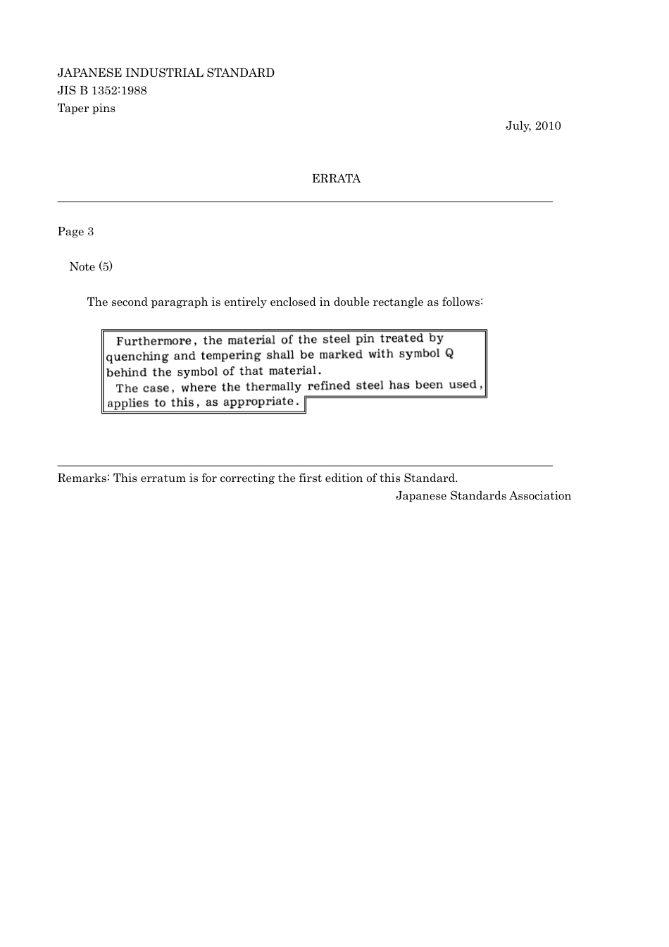 JIS B 1352-1988 errata 2010.pdf_第1页
