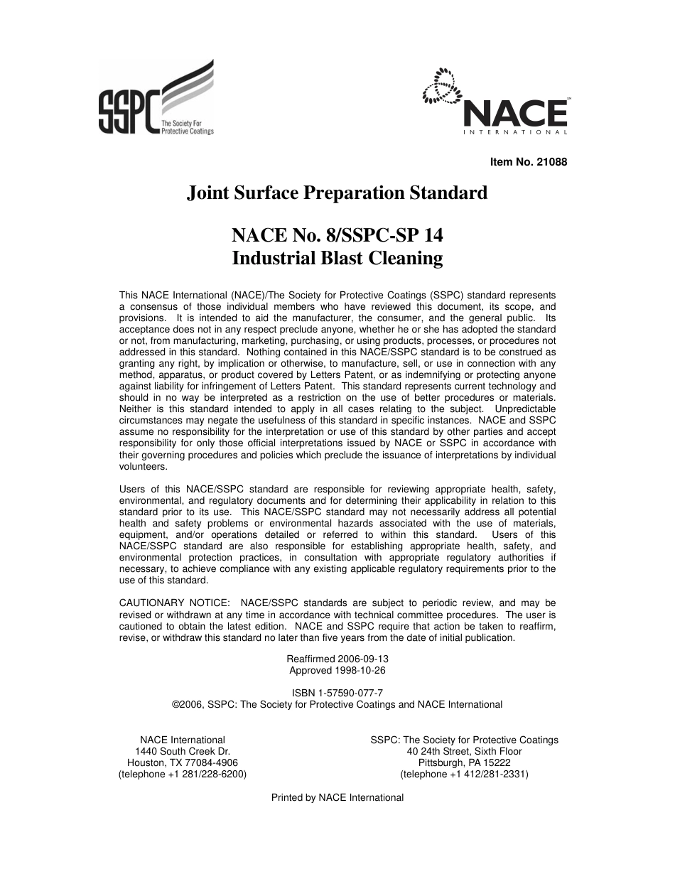 NACE No.8 SSPC-SP 14 2006.pdf_第1页