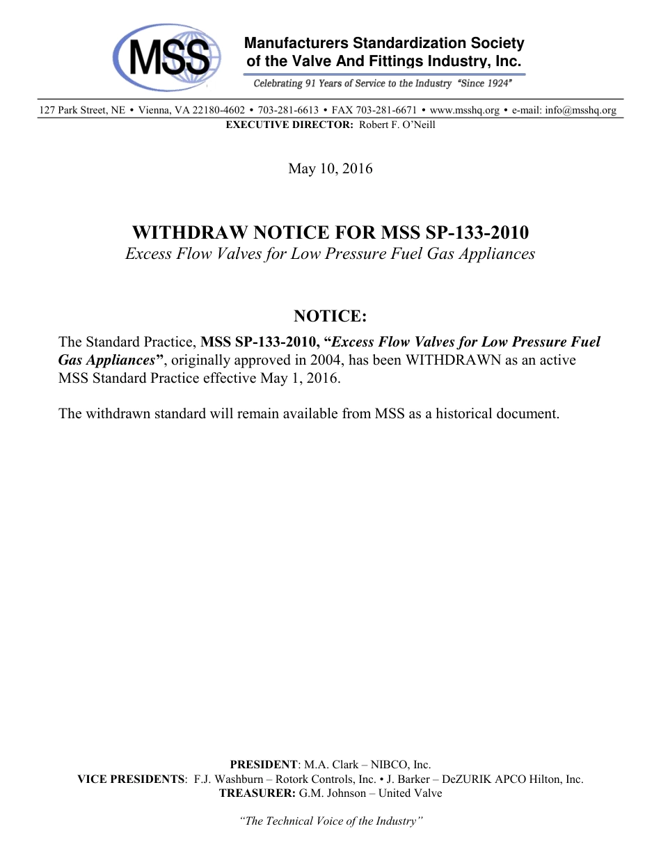 MSS SP-133-2010 Withdraw Notice.pdf_第1页