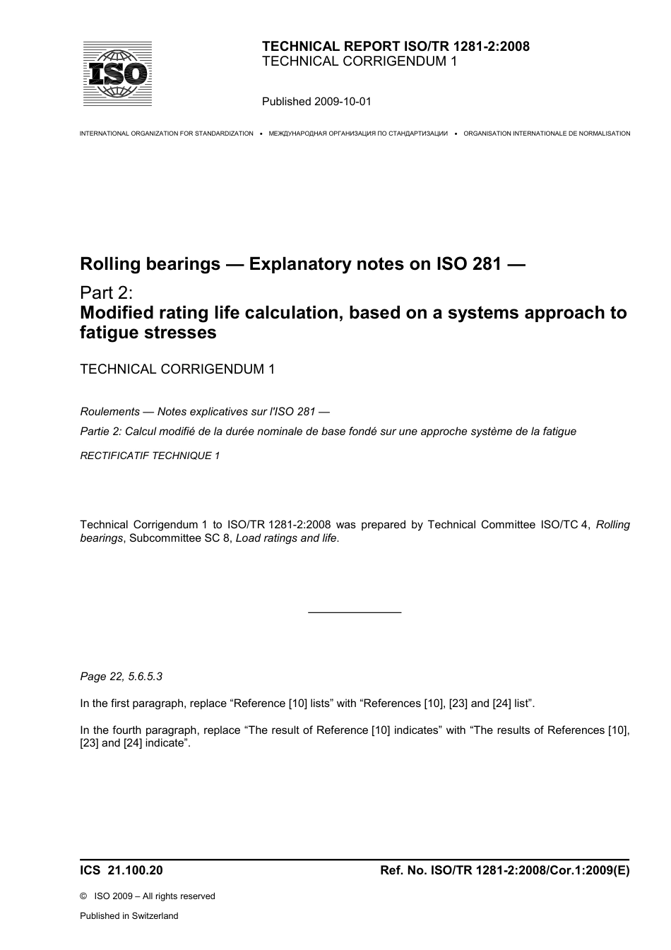 ISO TR 01281-2-2008 cor1-2009.pdf_第1页