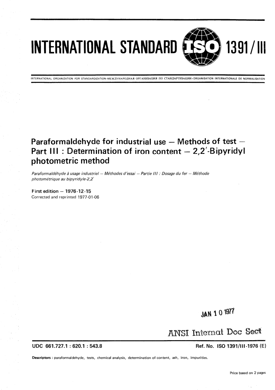 ISO 01391-3-1976 (1977) scan.pdf_第1页