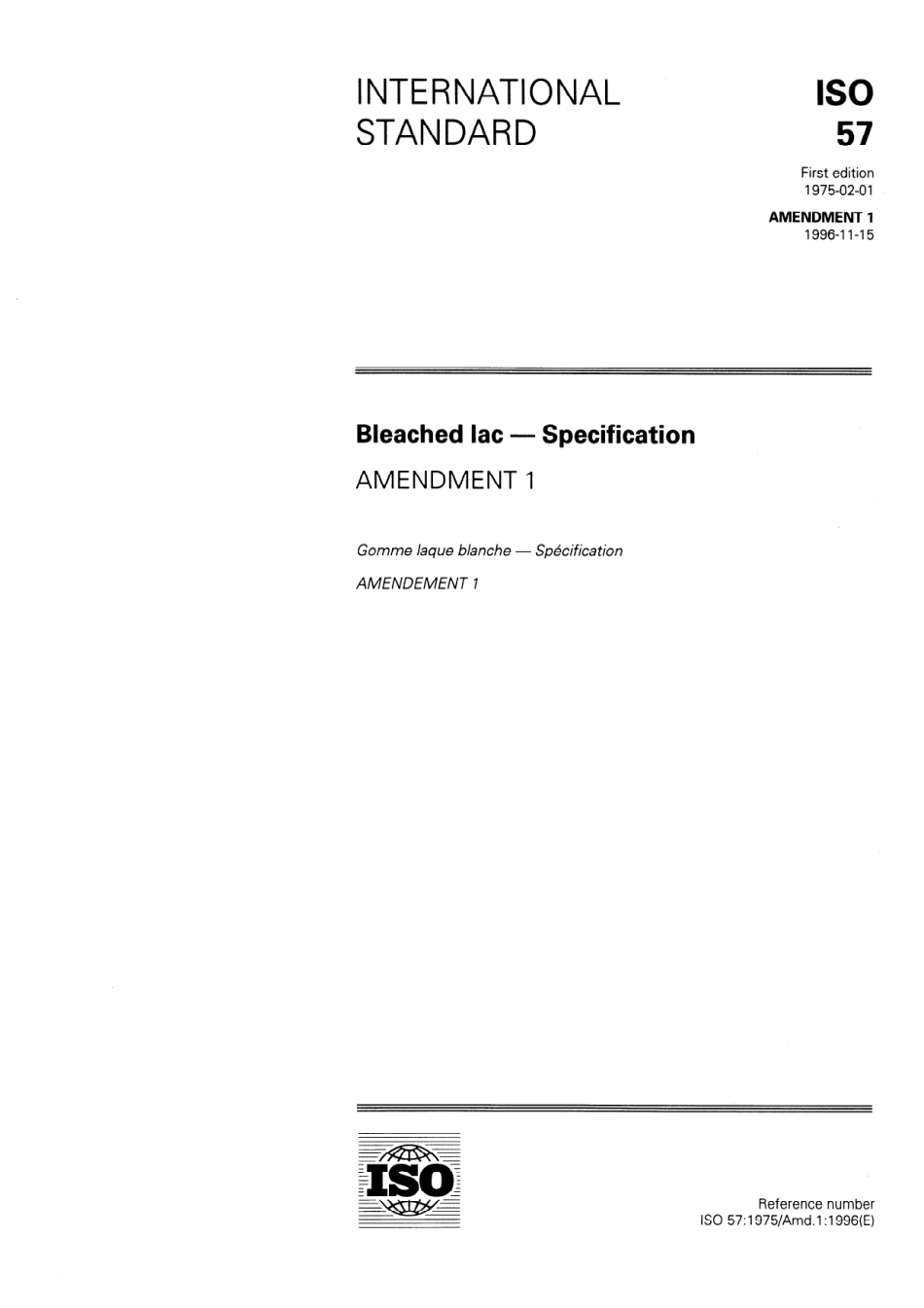 ISO 00057-1975 amd1-1996 scan.pdf_第1页