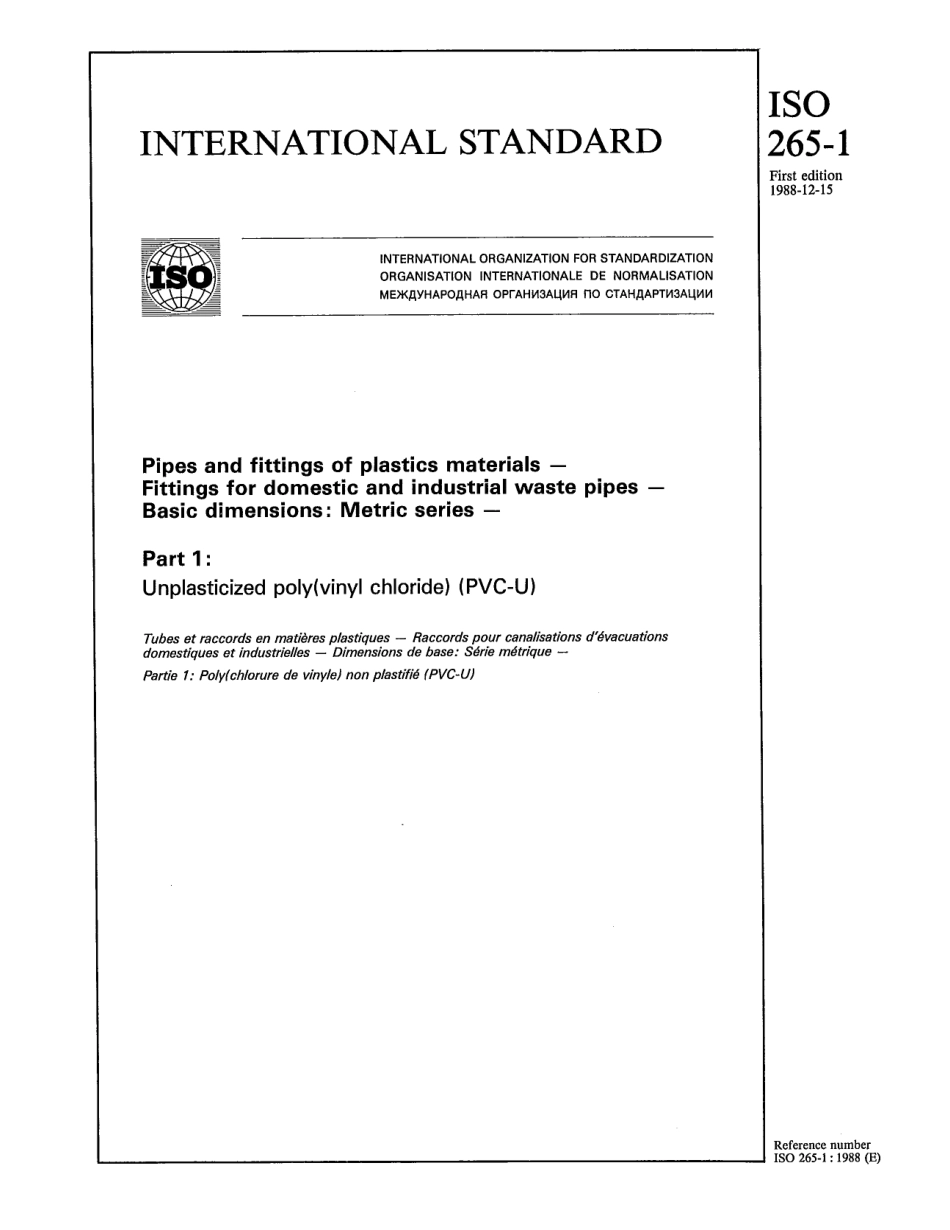 ISO 00265-1-1988 scan.pdf_第1页