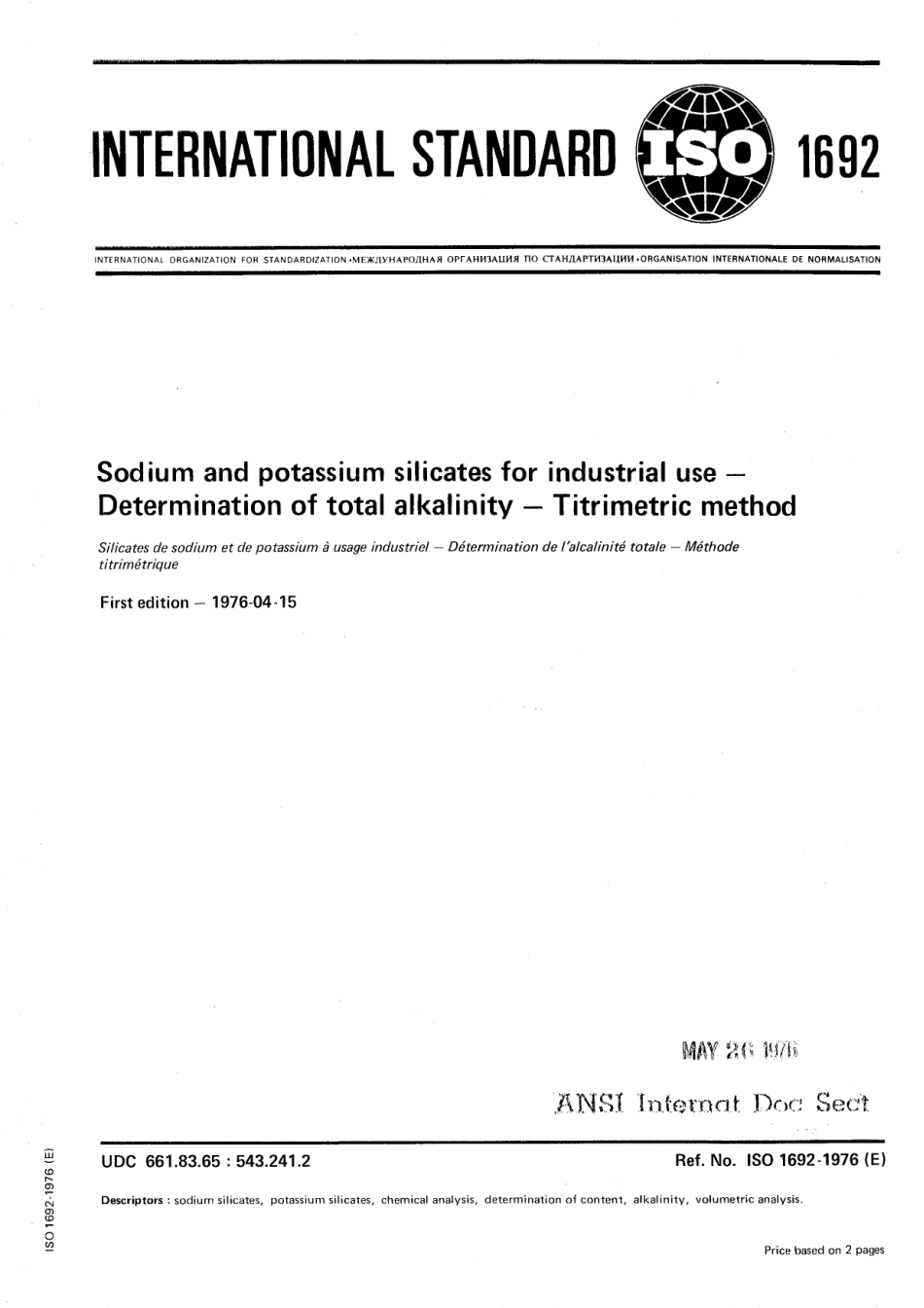 ISO 01692-1976 scan.pdf_第1页