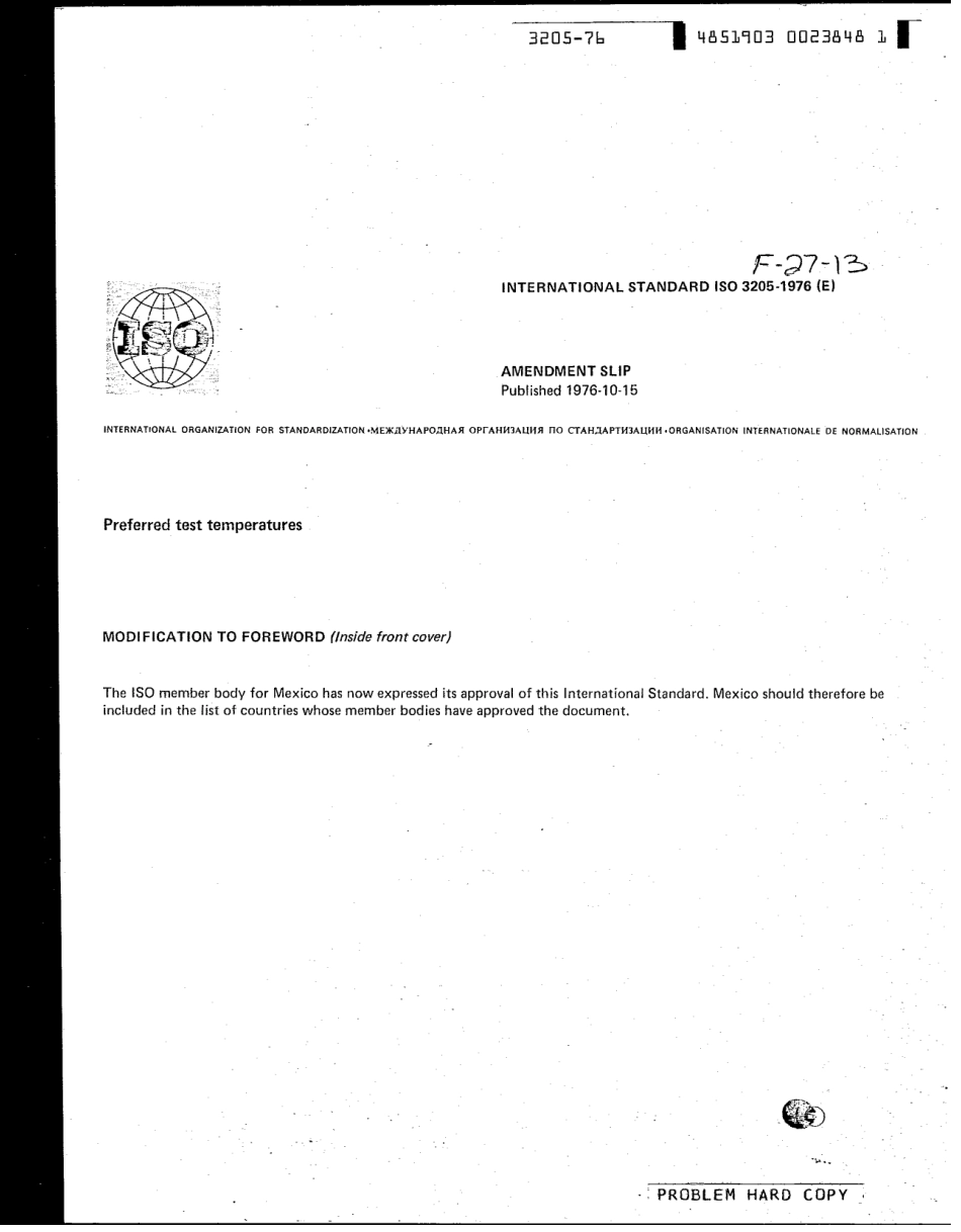 ISO 03205-1976 amd 1976 scan.pdf_第1页