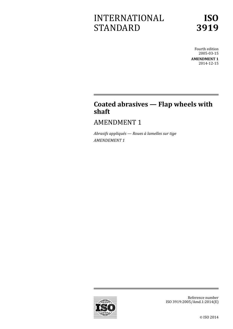ISO 03919-2005 amd1-2014.pdf_第1页