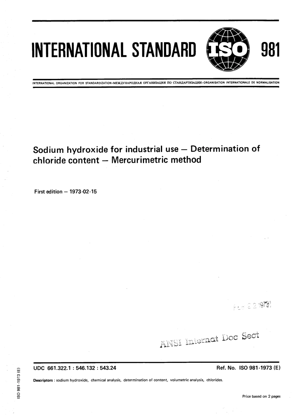 ISO 00981-1973 scan.pdf_第1页