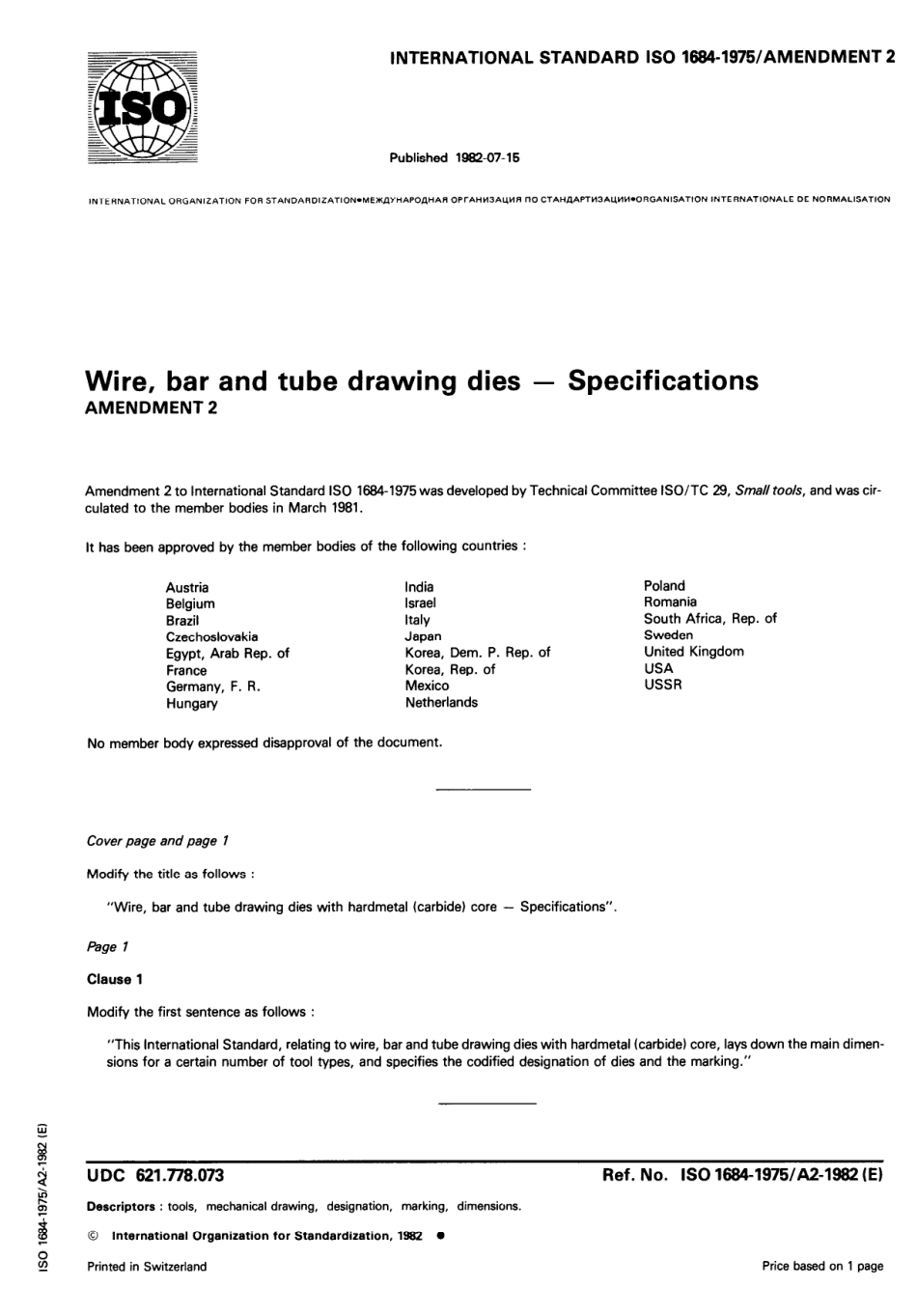 ISO 01684-1975 amd2-1982 scan.pdf_第1页