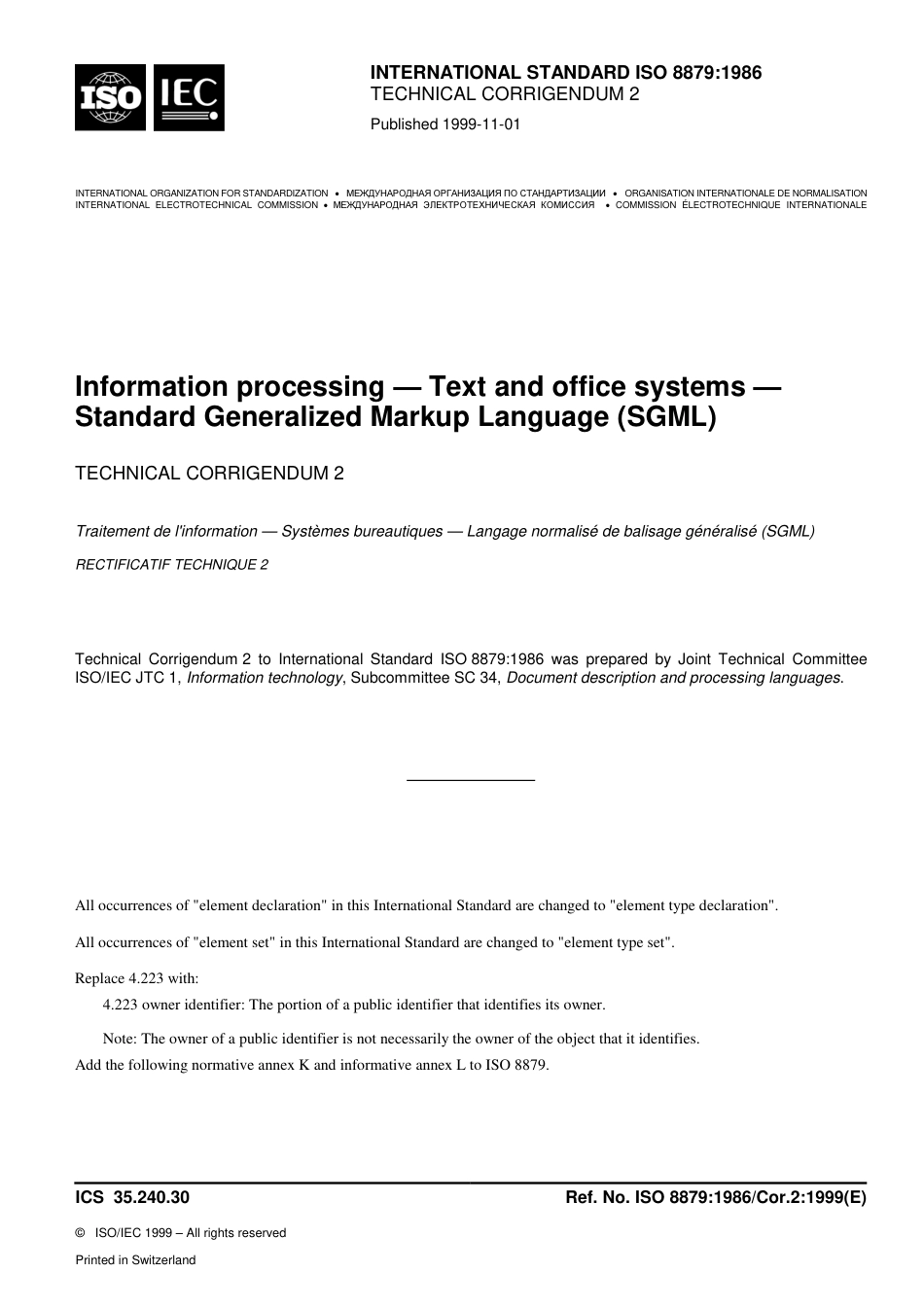 ISO 08879-1986 cor2-1999.pdf_第1页