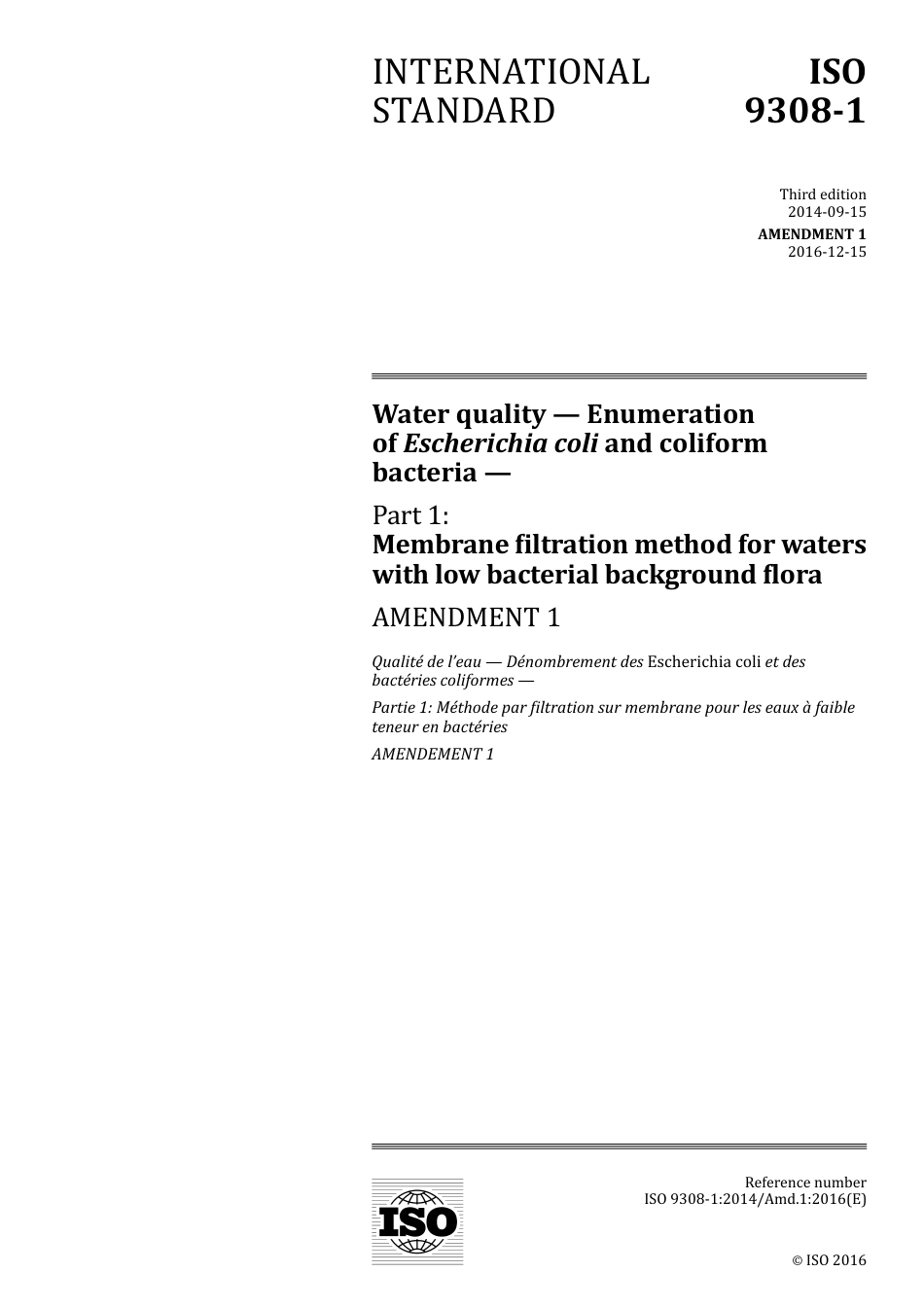 ISO 09308-1-2014 amd1-2016.pdf_第1页