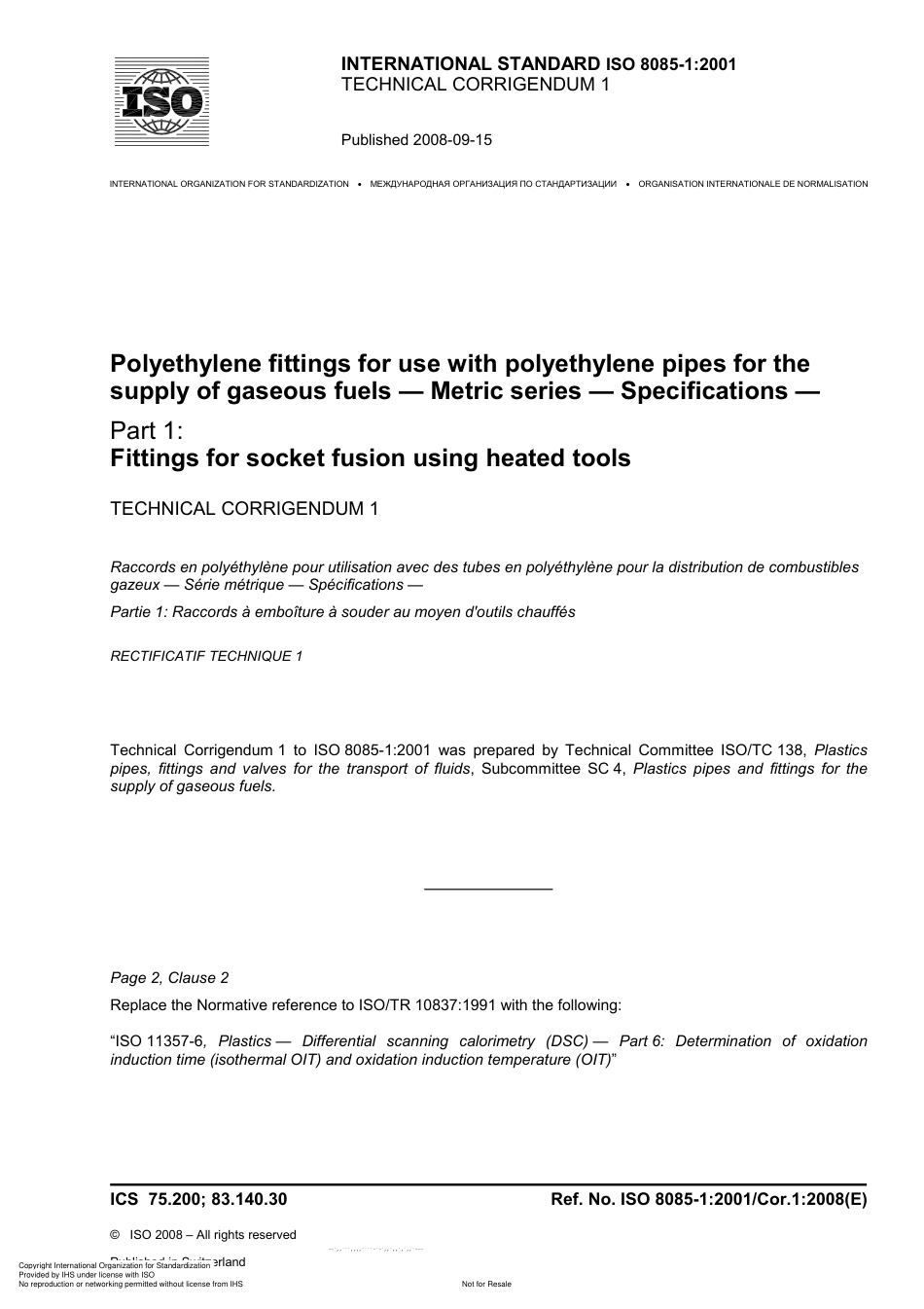 ISO 08085-1-2001 cor1-2008.pdf_第1页