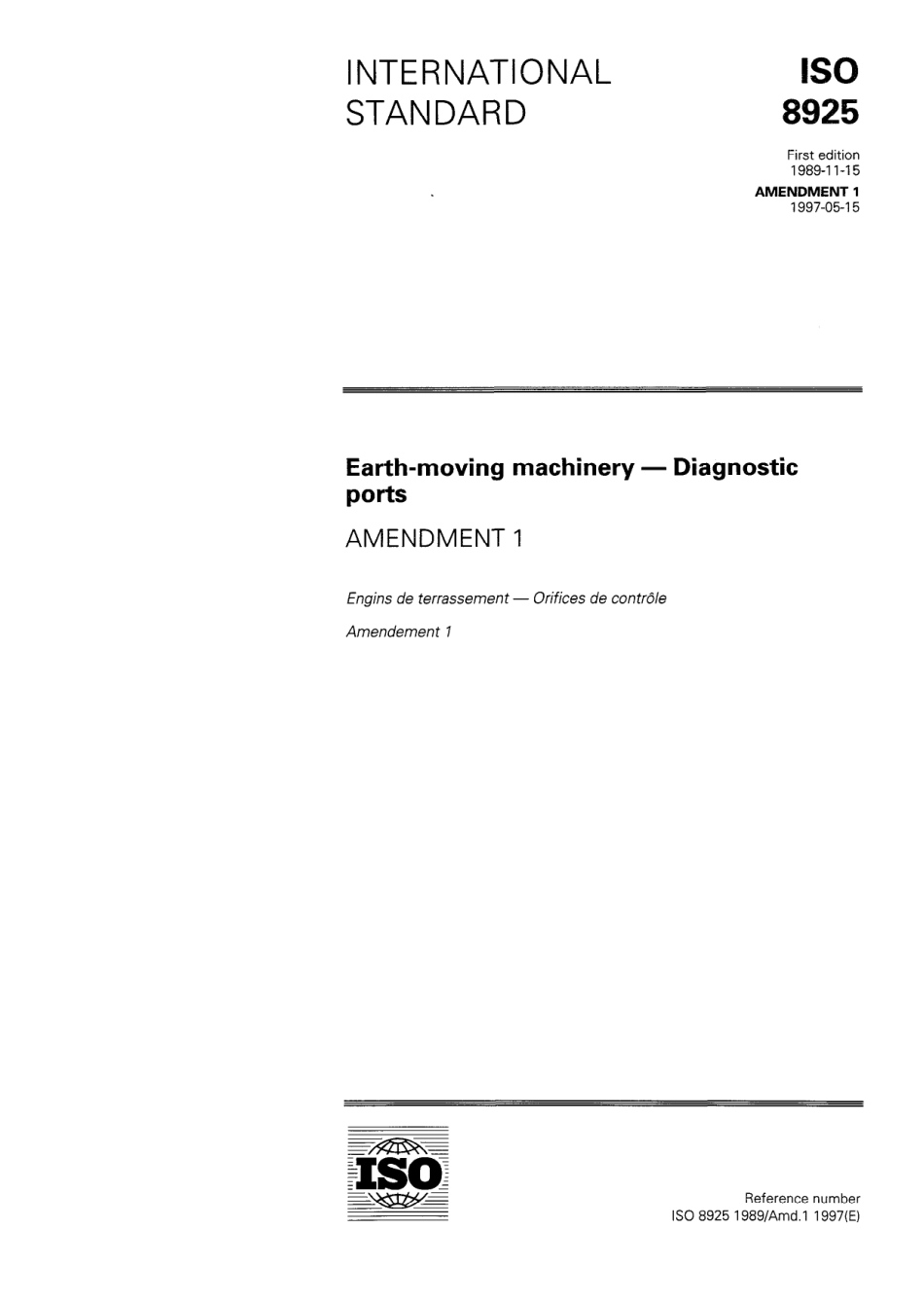 ISO 08925-1989 amd1-1997 scan.pdf_第1页