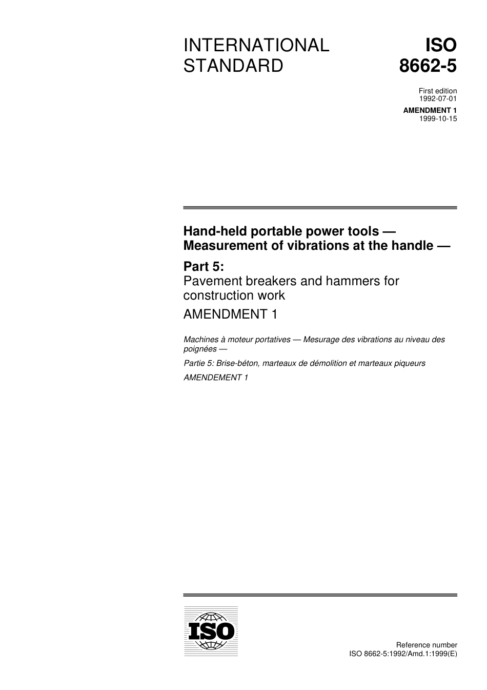 ISO 08662-5-1992 amd1-1999.pdf_第1页
